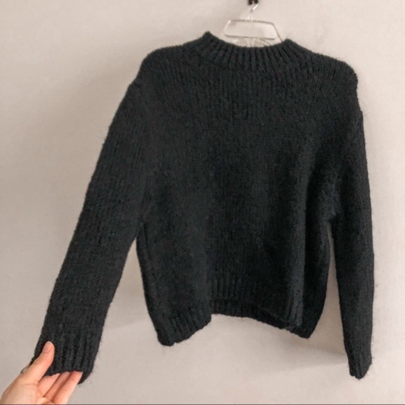 ❌SOLD❌ ZARA Black Oversized Wool Blend Sweater - Picture 4 of 7